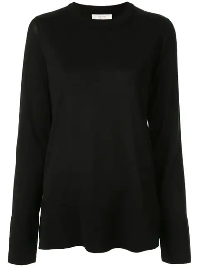 The Row Bruna Blouse In Georgette In Black