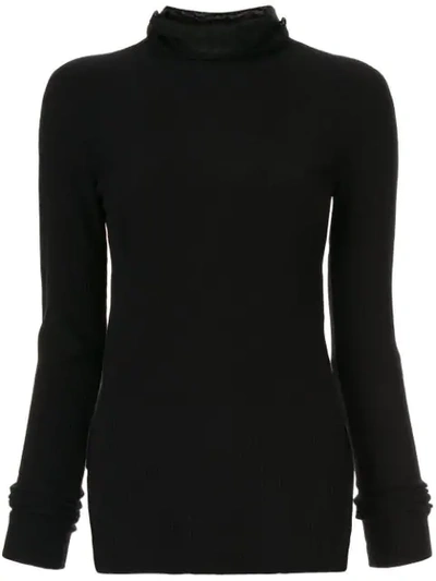 System Side-slit Rollneck Jumper In Black