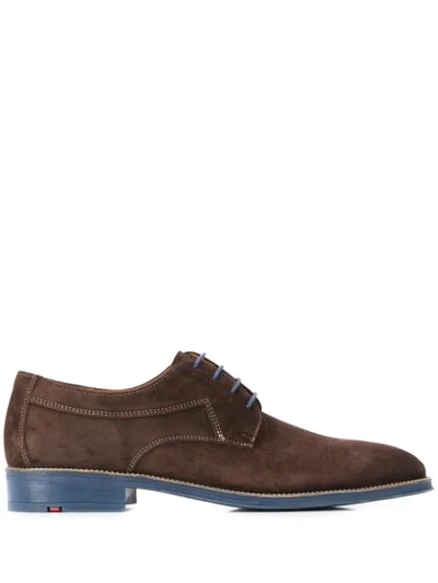 Lloyd Contrast Sole Derby Shoes In Brown
