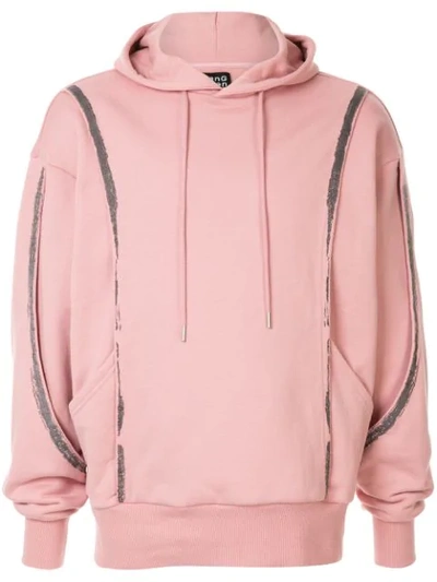 Fengchen Wang Embroidered Edge Hoodie In Pink