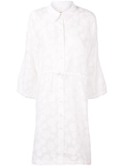 Henrik Vibskov Dot Print Shirt Dress In White