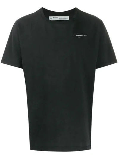 Off-white T-shirt Mit Logo-stickerei In Black