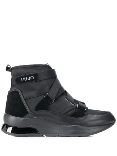 Liu •jo Panelled High-top Sneakers In Black