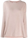 Allude Long Sleeve Jumper In Pink