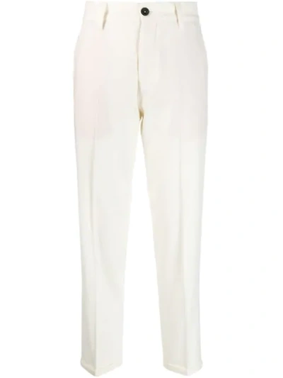 Pt01 Gio Straight-leg Trousers In White
