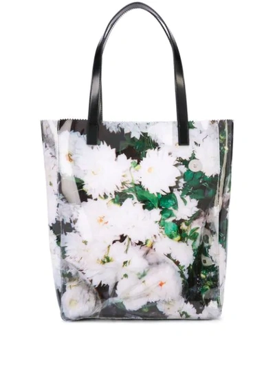 Kara Floral Tote Bag In White