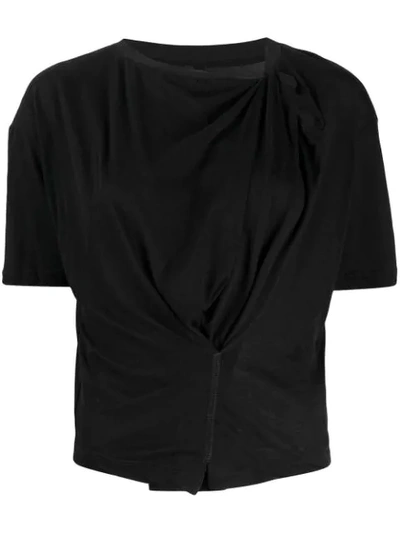 Ben Taverniti Unravel Project Draped Style T-shirt In Black