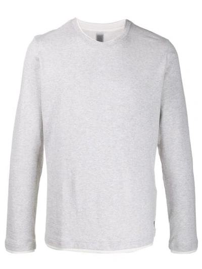 Eleventy Long-sleeve Fitted Top In Grey