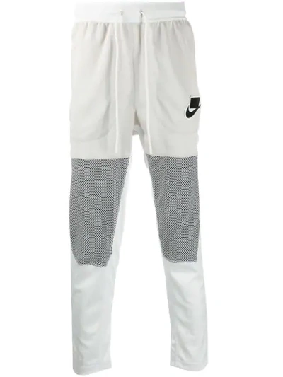 Nike Mesh-panelled Sweatpants In Neutrals