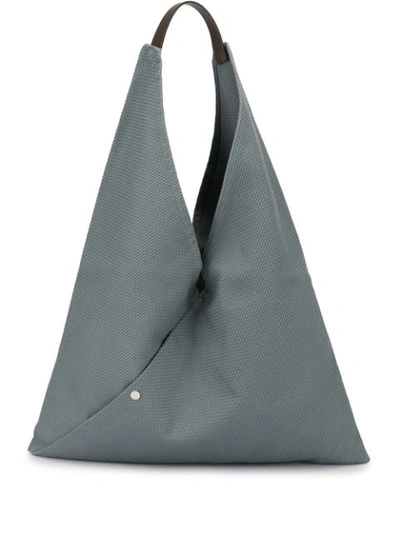 Cabas Large Triangle Tote In Blue