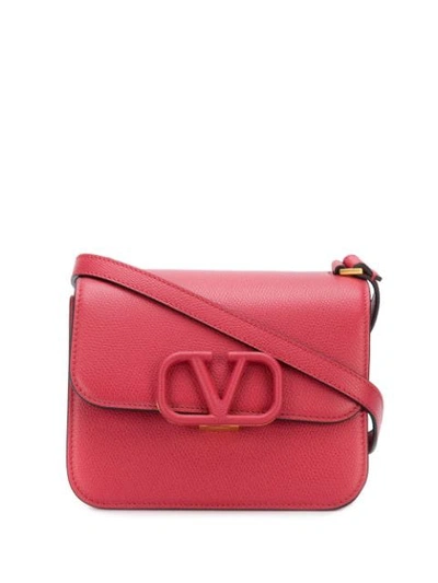 Valentino Garavani Vsling Small Leather Shoulder Bag In Red