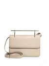 M2malletier La Fleur Du Mal Leather Crossbody Bag In Light Beige