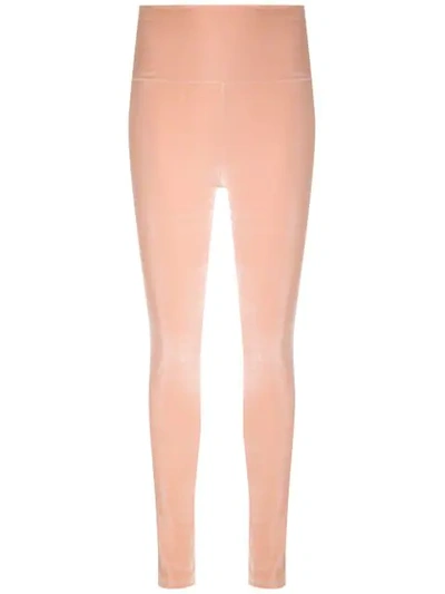 Andrea Bogosian Textured Pedrari Skinny Trousers In Pink