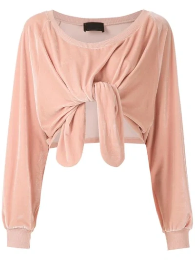 Andrea Bogosian Textured Pierre Blouse In Pink