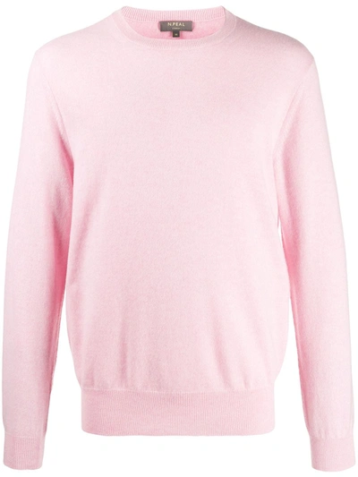 N•peal The Oxford Crew Neck Jumper In Pink