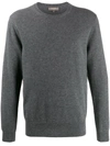 N•peal The Oxford Crew Neck Jumper In Grey