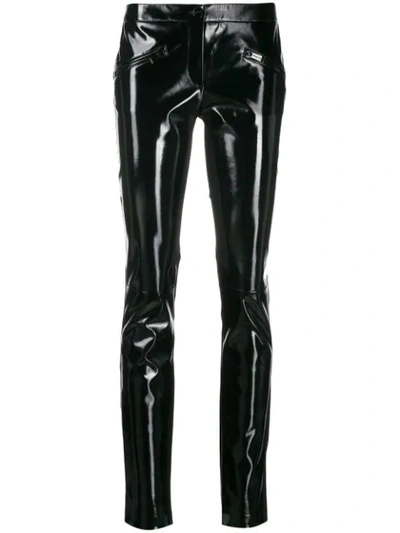 Barbara Bui Patent Skinny Trousers In Black