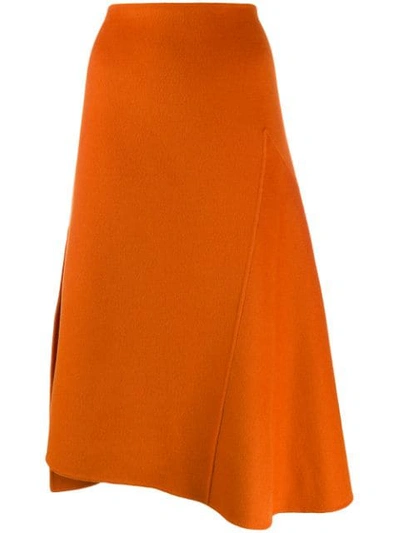 Odeeh A-line Midi Skirt In Orange