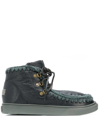 Mou Eskimo Lace-up Sneakers In Black