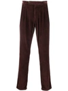 Eleventy Corduroy Straight-leg Trousers In Red