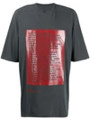 Rick Owens Drkshdw Traume Slogan Print T-shirt In Grey