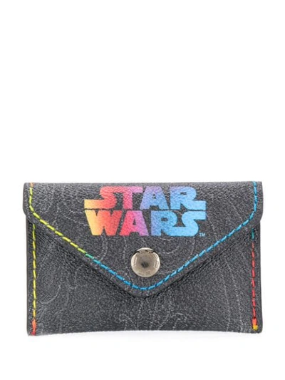 Etro Star Wars Logo Cardholder In Black