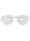 Mykita X Maison Margiela Cat-eye Sunglasses In Silver