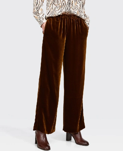 Aspesi Velvet Trousers In Marrone