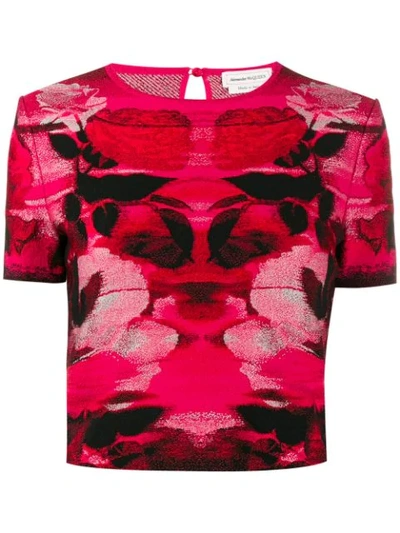 Alexander Mcqueen Intarsia Knitted Top In Multicolour
