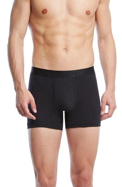 2(x)ist Pima Cotton Boxer Briefs In Black