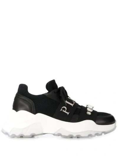 Philipp Plein Crystal Running Trainers In Black