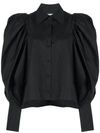 Khaite Puffed Sleeves Shirt In Black