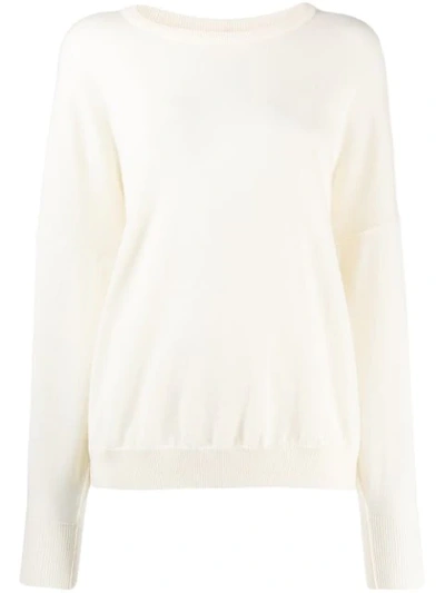 Indress Round Neck Jumper In Neutrals