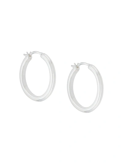 Astley Clarke Small Linia Hoop Earrings In Silver