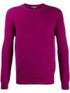 N•peal The Oxford Crew Neck Jumper In Purple