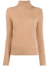 N•peal Cable Knit Jumper In Neutrals