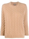 N•peal Boxy Round Neck Jumper In Neutrals