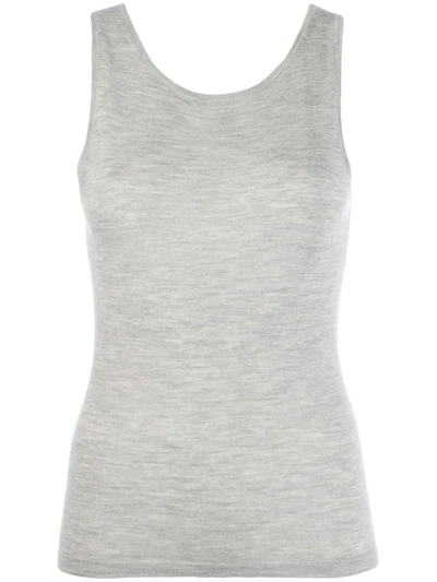 N•peal Fine Knit Tank Top In Grey