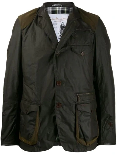 Barbour Waxed Cotton Jacket In Green