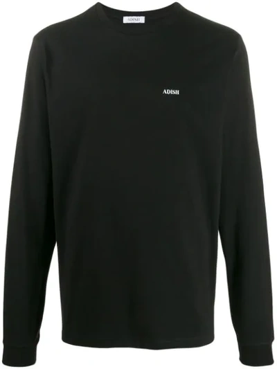 Adish Logo Embroidery Sweatshirt In Black