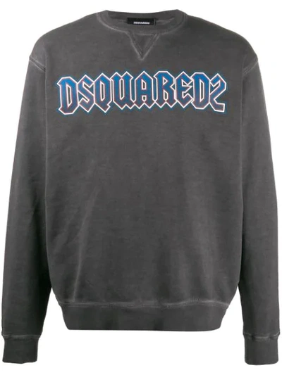 Dsquared2 Logo Printed Sweatshirt In Grey