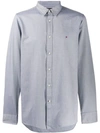 Tommy Hilfiger Logo Embroidered Shirt In Blue