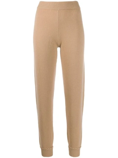 Theory Knitted Track Trousers In Neutrals