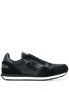 Emporio Armani Running Sneakers In Black
