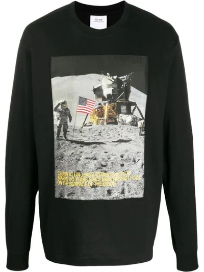 Calvin Klein Jeans Est.1978 1978 Man On The Moon Sweatshirt In Black