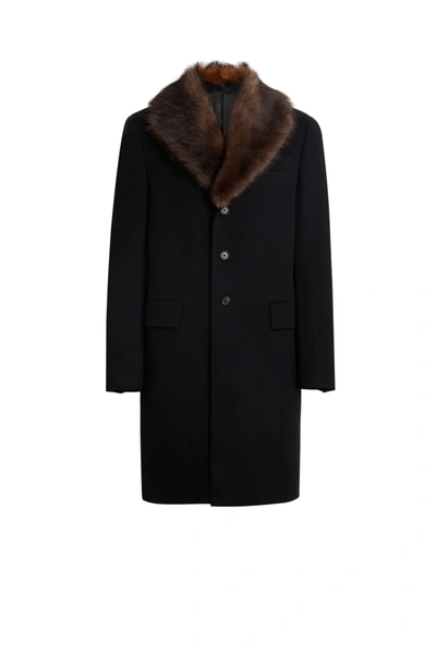 Roberto Cavalli Fur Collar Coat In 05051