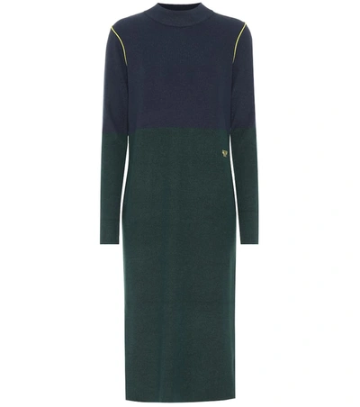 Tory Sport Performance Cashmere Blend Sweater Dress In Green