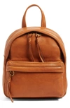 Madewell Mini Lorimer Leather Backpack In English Saddle