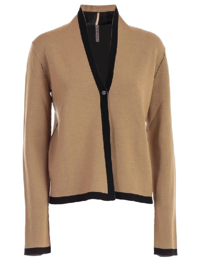 Antonio Marras Cardigan Reversible Bicolor In Cammello Nero