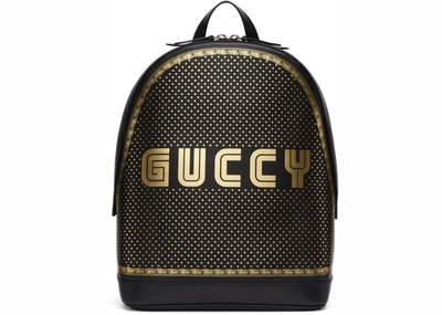 Pre-owned Gucci Guccy Magnetismo Backpack Black/gold